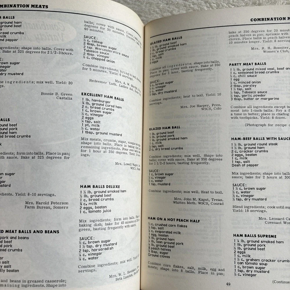 IOWA MEATS Cookbook Vintage Favorite Recipes Edition 1966 Farmhouse Wild Game‎